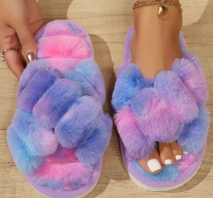 Fluffy Women's Non-Slip Slippers