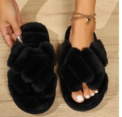 Fluffy Women's Non-Slip Slippers