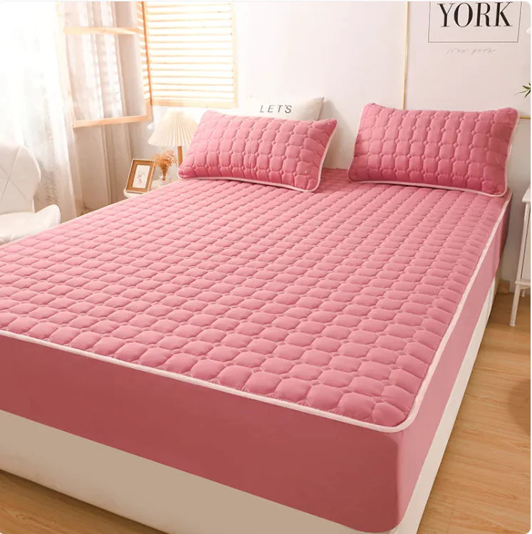 3-Piece Brushed Quilted Mattress Set