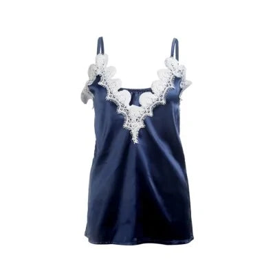 Lace Satin Silk Sequin Tank Top