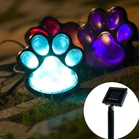 Paw Print Solar Lights