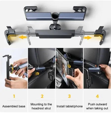 Adjustable Car Headrest Tablet Mount - Musttbuy