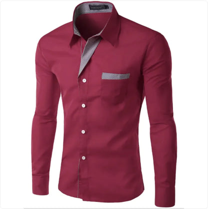 Simple Men's Long Sleeve Shirt