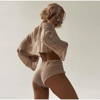 Beach Crop Top and Shorts Set - Musttbuy