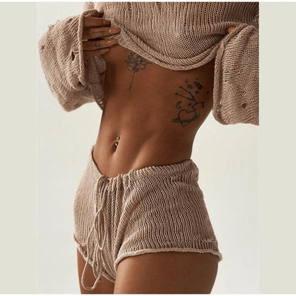 Beach Crop Top and Shorts Set - Musttbuy