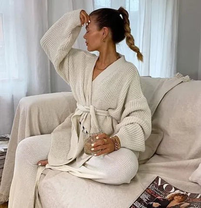 Belted Knit Cardigan - Musttbuy
