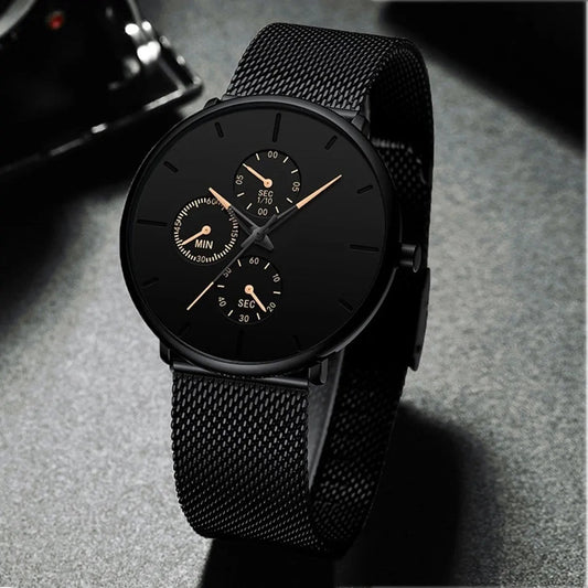 Business Watch For Men Luxury Steel - Musttbuy