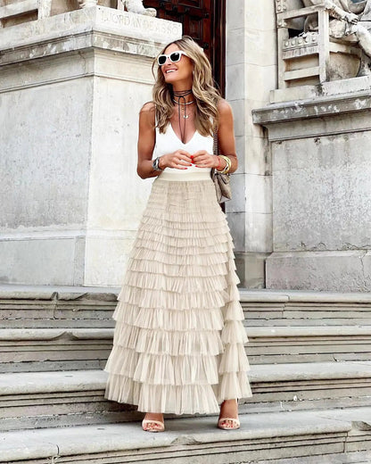 Celeste Tiered Mesh Skirt - Musttbuy