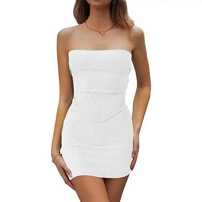 Chic Crop Top Skirt Set - Musttbuy
