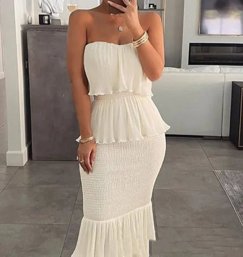 Chic Pleated Ruffle Skirt - Musttbuy