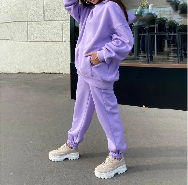 Cozy Hooded Plush Sweatshirt for Women – Casual Sportswear - Musttbuy