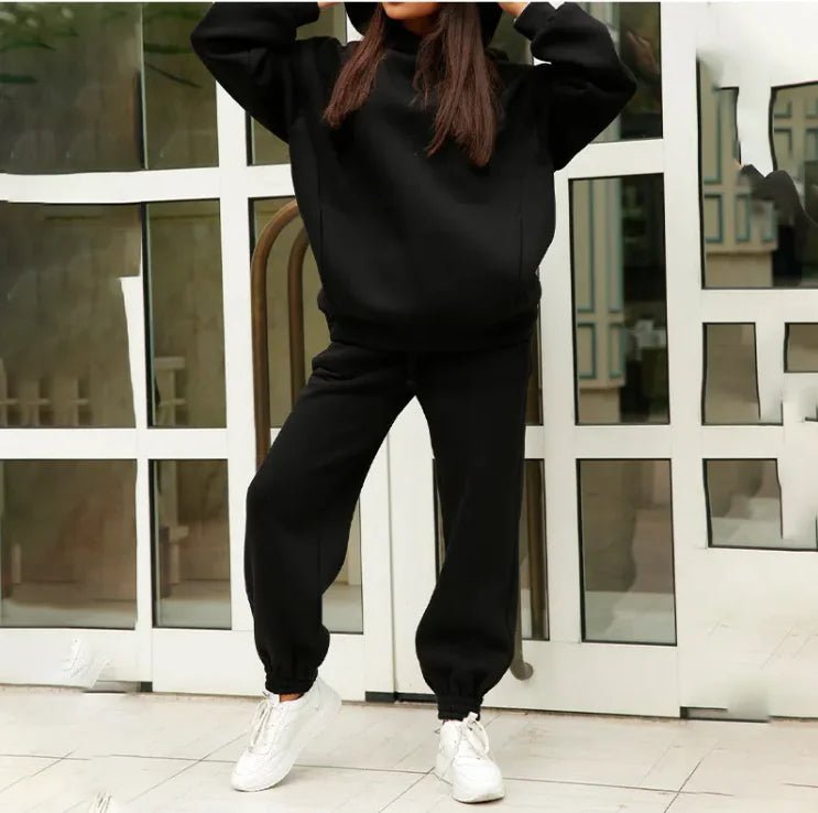 Cozy Hooded Plush Sweatshirt for Women – Casual Sportswear - Musttbuy