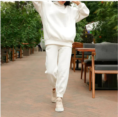 Cozy Hooded Plush Sweatshirt for Women – Casual Sportswear - Musttbuy