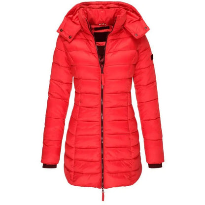Down Jacket With Hood And Zip - Musttbuy