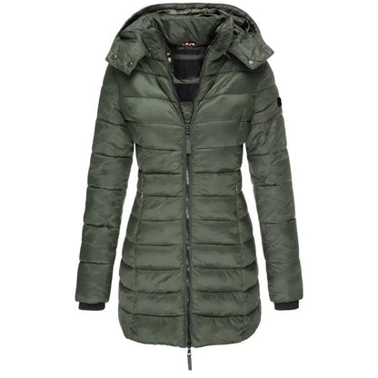 Down Jacket With Hood And Zip - Musttbuy