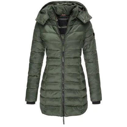 Down Jacket With Hood And Zip - Musttbuy