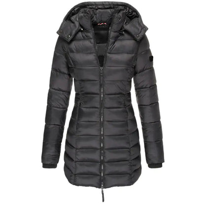 Down Jacket With Hood And Zip - Musttbuy