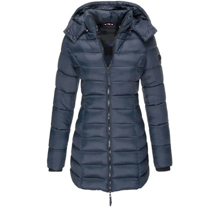 Down Jacket With Hood And Zip - Musttbuy