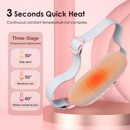 Electric Heating Menstrual Vibration Pad Belt For Period Pain Relief Cramps - Musttbuy