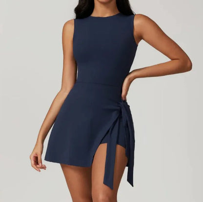 Faux Two - Piece Fitness Dress - Musttbuy