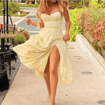 Floral Strapless Beach Dress - Musttbuy