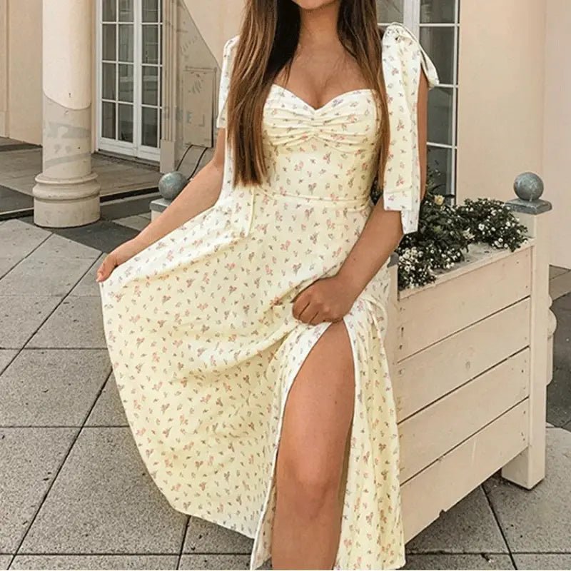 Floral Strapless Beach Dress - Musttbuy