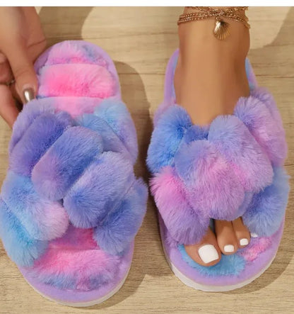 Fluffy Women's Non - Slip Slippers - Musttbuy