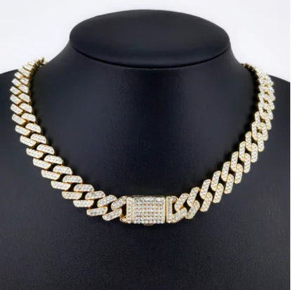 Gold Plated Iced out Cuban Chain Necklace - Musttbuy