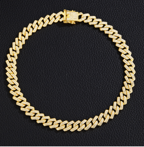 Gold Plated Iced out Cuban Chain Necklace - Musttbuy