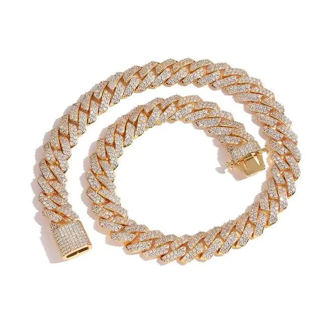 Gold Plated Iced out Cuban Chain Necklace - Musttbuy