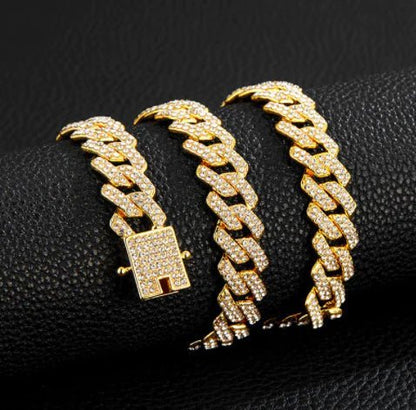 Gold Plated Iced out Cuban Chain Necklace - Musttbuy