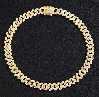 Gold Plated Iced out Cuban Chain Necklace - Musttbuy