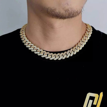 Gold Plated Iced out Cuban Chain Necklace - Musttbuy