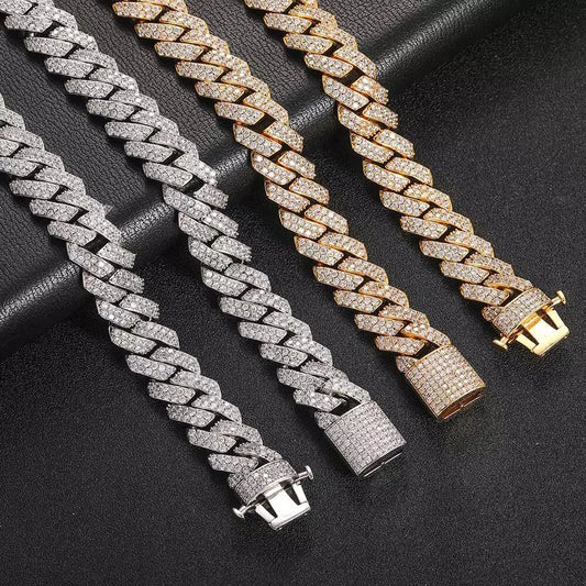 Gold Plated Iced out Cuban Chain Necklace - Musttbuy