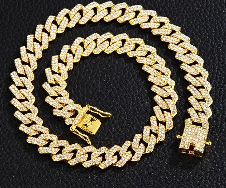 Gold Plated Iced out Cuban Chain Necklace - Musttbuy