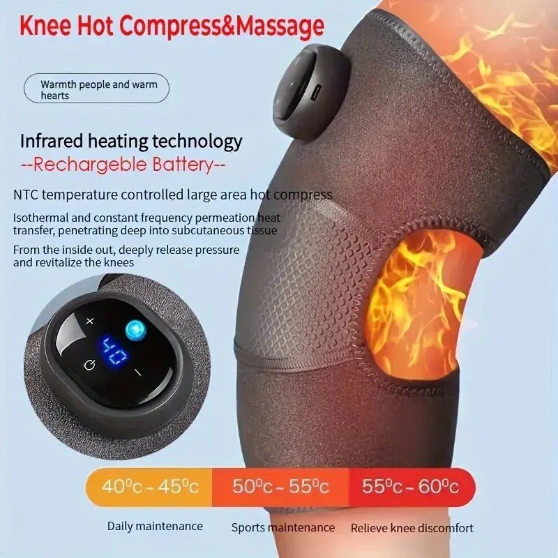 Heating and Vibration Knee Massage Pad - Musttbuy