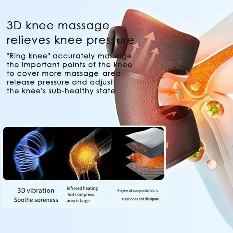 Heating and Vibration Knee Massage Pad - Musttbuy