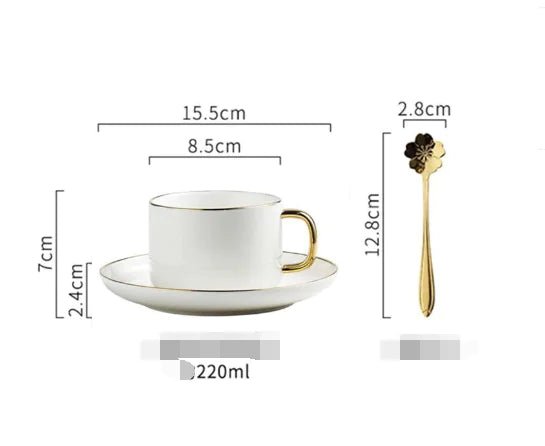 High - quality Matte Gilt Rim White Porcelain Dinner Tray Kitchen Plates Ceramic Tableware - Musttbuy