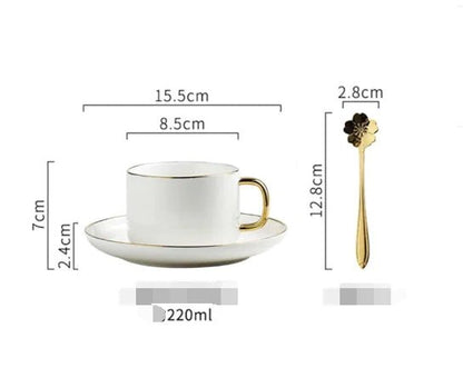 High - quality Matte Gilt Rim White Porcelain Dinner Tray Kitchen Plates Ceramic Tableware - Musttbuy