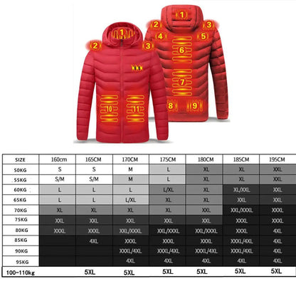 Hooded Heated Clothing Waterproof Warm Jackets - Musttbuy
