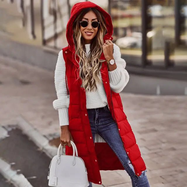 Hooded long Outdoor Vest - Musttbuy