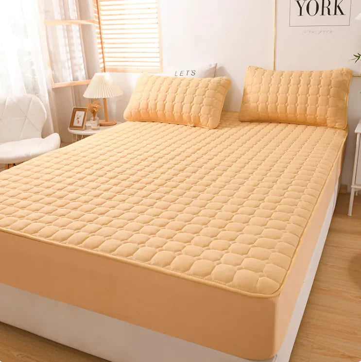 3-Piece Brushed Quilted Mattress Set