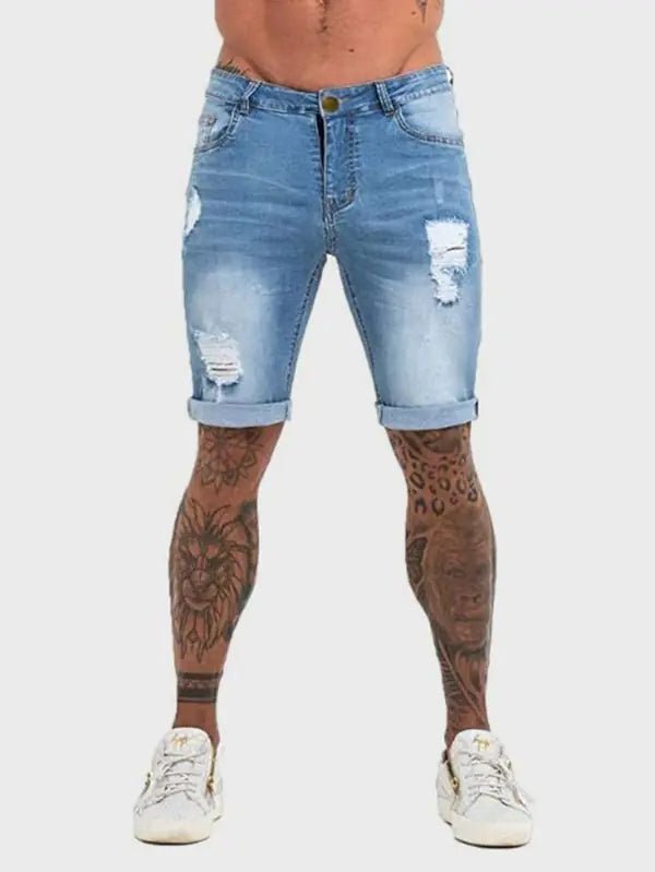 Kairo Distressed Denim Shorts - Musttbuy