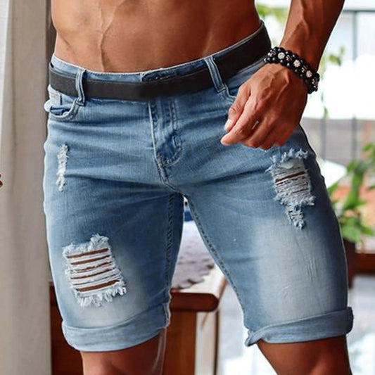 Kairo Distressed Denim Shorts - Musttbuy