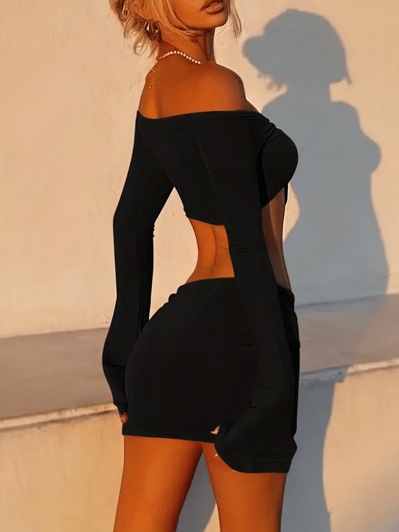Lace Drawstring Crop Top & Skirt Set - Musttbuy