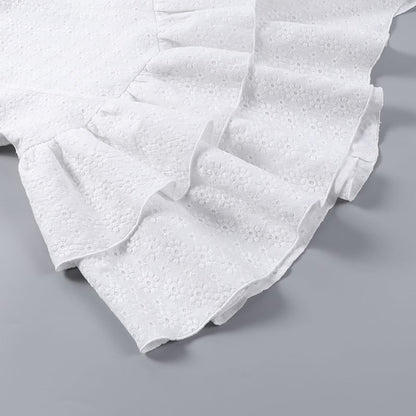 Lilou Eyelet Ruffle Dress - Musttbuy