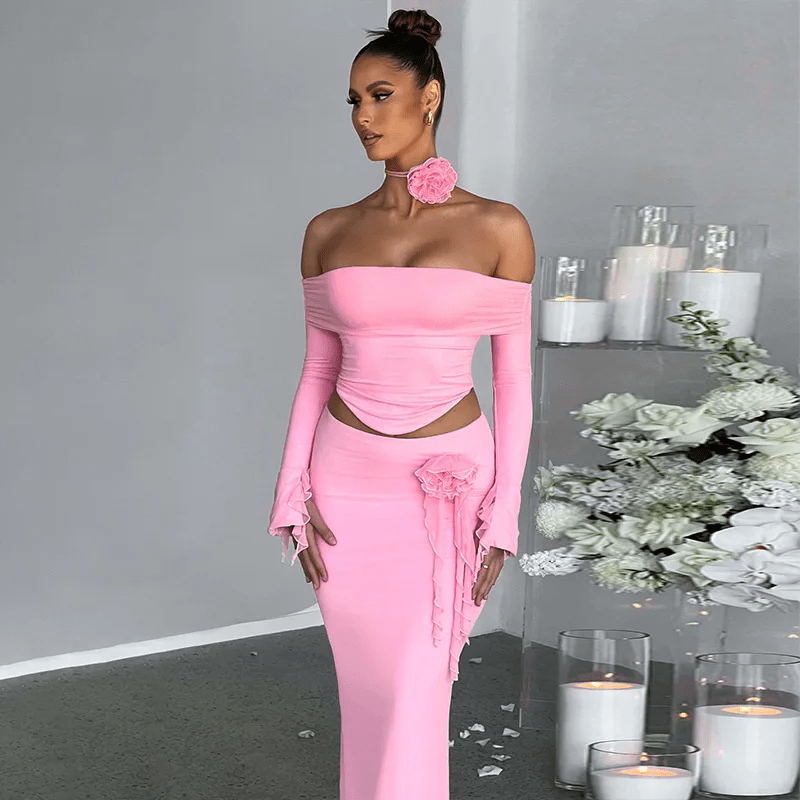Long Sleeve Skirt Set - Musttbuy