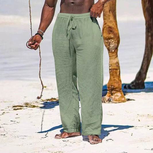 Loose Men's Casual Cotton And Linen Trousers - Musttbuy