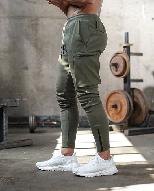 Men's Casual Fitness Zipper Sports Trousers - Musttbuy