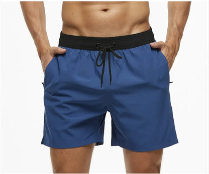 Men's Casual Solid Color Beach Shorts - Musttbuy